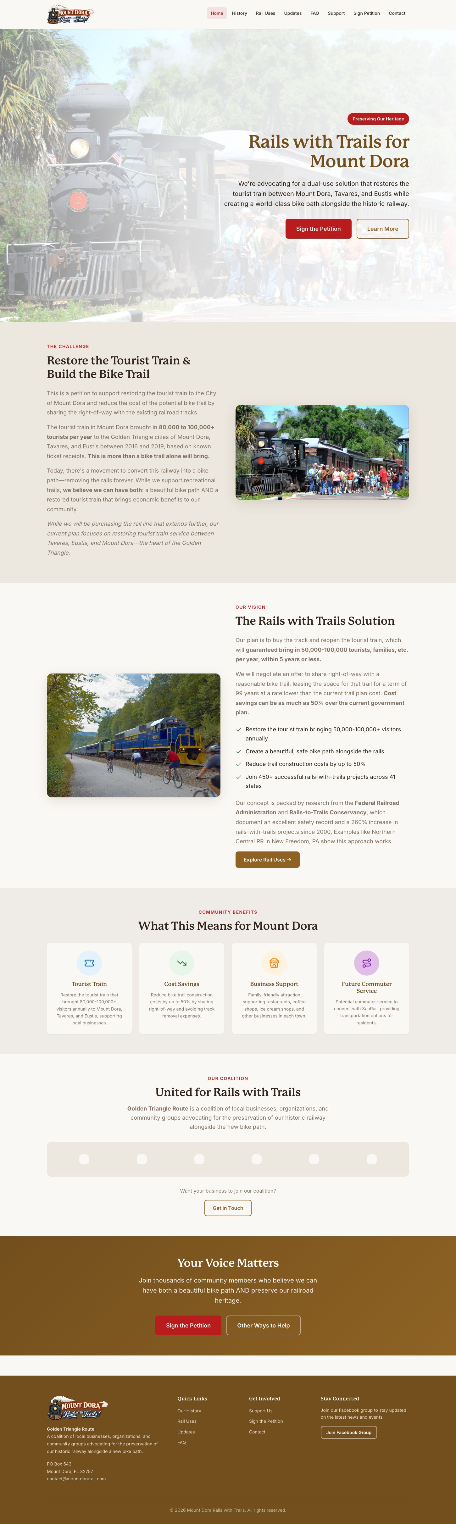 Screenshot of Mount Dora Rail